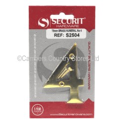Securit Numeral No. 4 Brass 75mm
